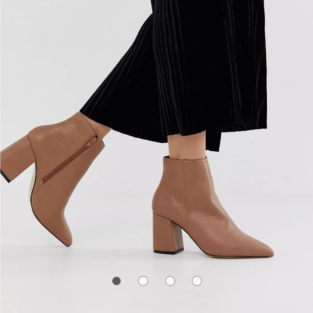 Nude chunky heels asos